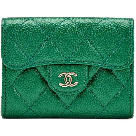 chanel classic card holder green|Chanel classic card holder price.